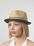 Шляпа STETSON арт. 1238551 TRILBY TOYO (бежевый / оливковый)
